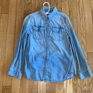 Gap denim blue girl shirt